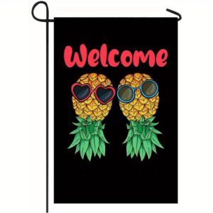Upside down pineapple flag "Welcome"